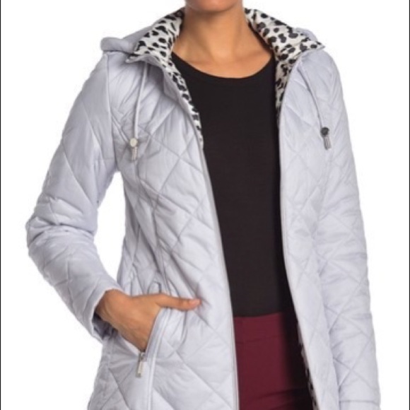 Shelli Segal Quilted Zip Parka 